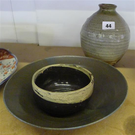 3 items of studio pottery